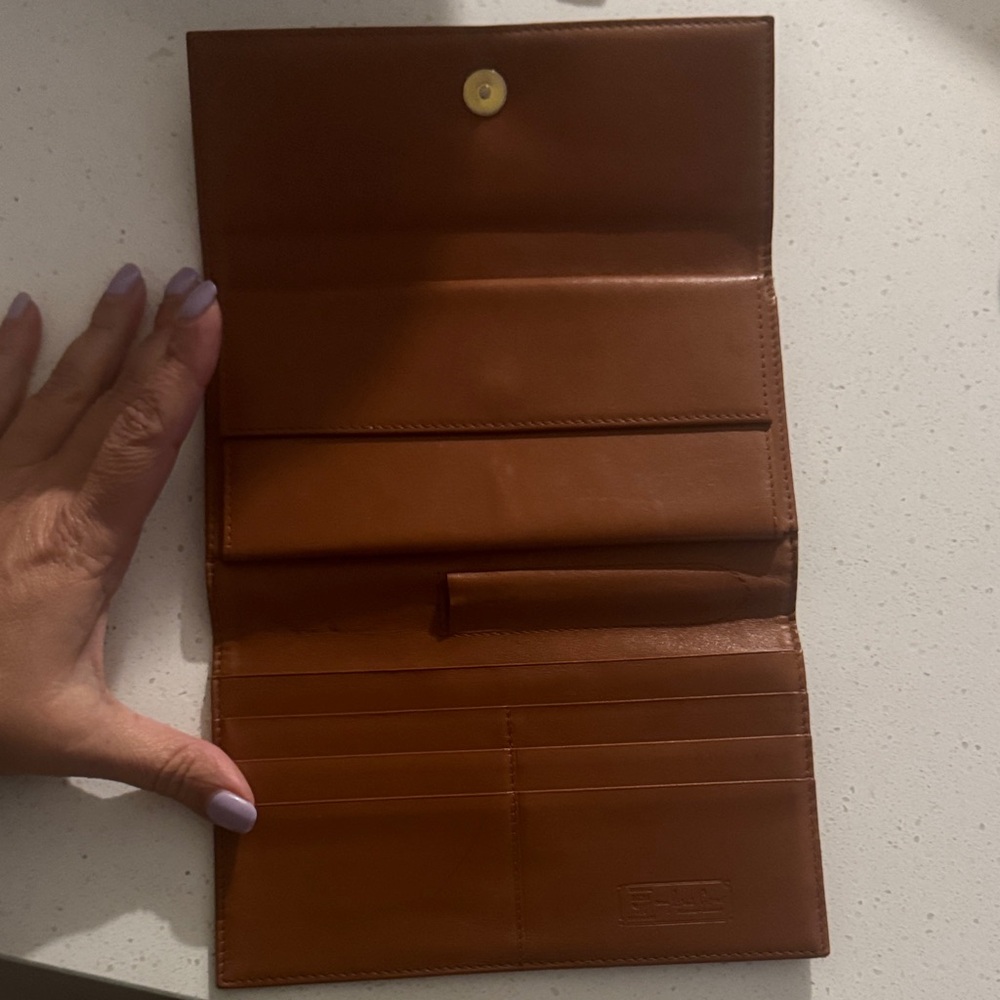 MCM Cognac Brown Logo Continental Clutch Wallet - Picture 3 of 3
